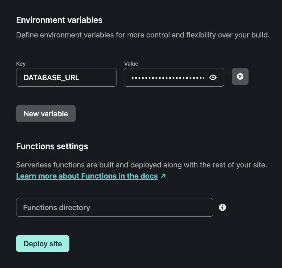 Add environment variables